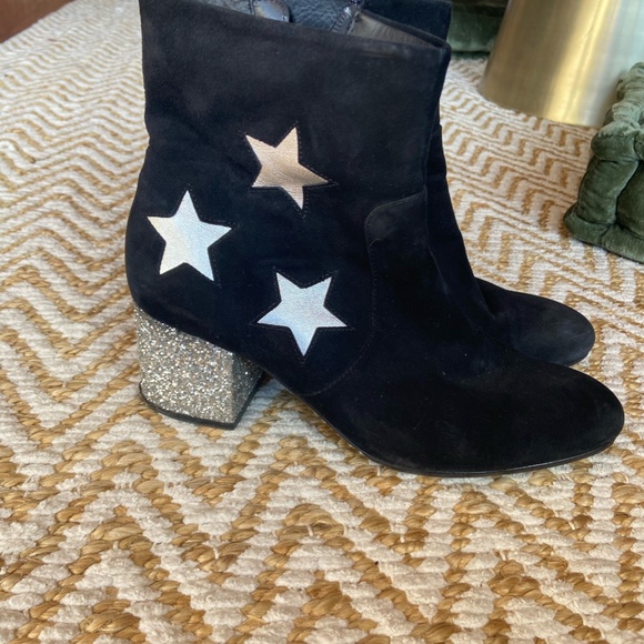 & Other Stories Glitter Star ankle boots suede 9.5 - Picture 8 of 16